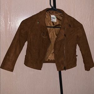 Girls Camel Color Suede feel Blazer Jacket. Size 5